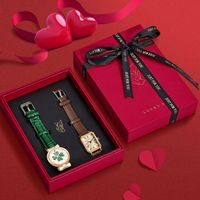 Coffret cadeau montre femme TOMI Luckyfox, bracelet en cuir, montre élégante et tendance, OEM ODM, logo personnalisé, coffret cadeau de luxe