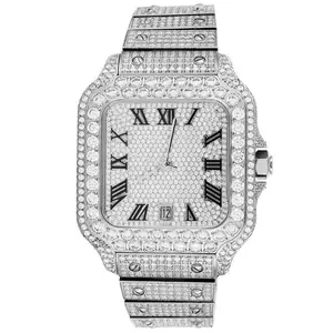 Reloj de lujo para hombre Mecánico automático Hip Hop Diamond ICE out Reloj para hombre