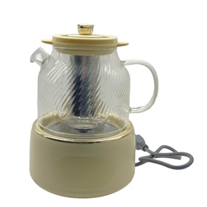 1L 800W Điện Thủy Tinh Ấm đun nước cho nhà và văn phòng sử dụng yên tĩnh trà Maker với bộ đếm thời gian và giữ ấm chức năng - Product Image 4