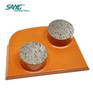 SANG Venta al por Mayor Directo de Fábrica 30 #   40 #   Bloque de Diamante Segmentado de Doble Botón de Super Calidad con Unión Metálica para Pulido de Suelos de Hormigón - Product Image 1