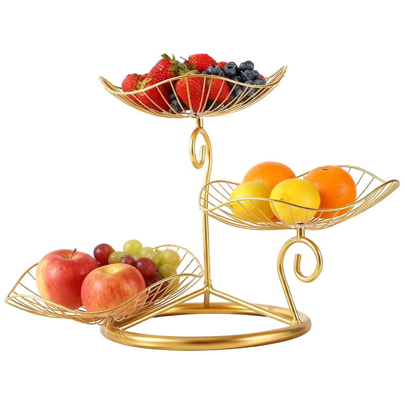 Lotus Leaf Shape 3 Tier Fruit
