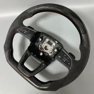 En Stock para <span class=keywords><strong>Audi</strong></span> A1 A3 S3 RS3 A4 S4 <span class=keywords><strong>RS4</strong></span> A5 A6 A7 A8 S5 RS5 R8 Q3 Alcantara fibra de carbono volante de coche <span class=keywords><strong>Interior</strong></span> automotriz - Product Image 3