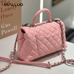 Nouveau <span class=keywords><strong>Sac</strong></span> à Bandoulière de Luxe pour Femme en <span class=keywords><strong>Cuir</strong></span> Véritable Haut de Gamme, Motif Grille Diamantée Caviar, <span class=keywords><strong>Sac</strong></span> à Chaîne Porté Épaule ou Croisé - Product Image 2