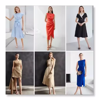 Yepyeni Karışık Balya Satıcı Stoğu Yüksek Kalite Toptan Kadın Yaz Modası Günlük Elbiseler Pamuk/Polyester Model