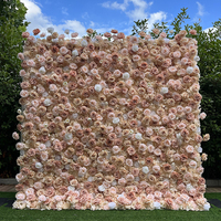 Starmap Décoration Murale Extérieure Élégante et Durable en Soie Rose pour Mariages, Écologique, pour l'Approvisionnement Transfrontalier