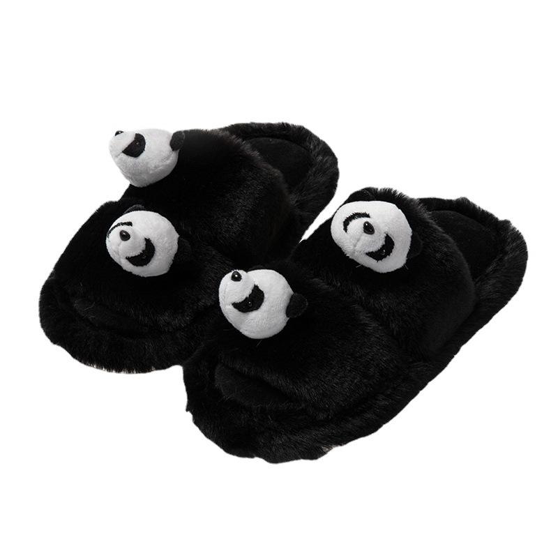 Women's Cute Panda Rabbit Fur for Soft Plush Warm Comfortable Breathable Anti-Slip Fashion Winter