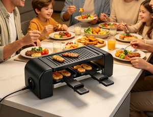 Grill <span class=keywords><strong>Raclette</strong></span> Électrique OEM pour <span class=keywords><strong>2</strong></span> Personnes, <span class=keywords><strong>2</strong></span> Plaques Amovibles Antiadhésives en PTFE, Plaque en Acier Inoxydable, Usage Domestique - Product Image 5