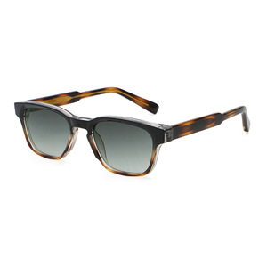 Gafas de Sol Cuadradas Unisex de Moda, Protección Anti-UV400, Montura de Acetato con Inserto de Metal Transparente y PC, para Hombre y Mujer - Product Image 2