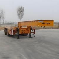 Nouvelle semi-remorque porte-conteneurs JINFENG 20-40 pieds à châssis en acier extensible, avec train de roulement robuste et pneus 12R22.5