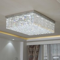 Lustre en cristal moderne d'ingénierie, anti-éblouissement, à LED dimmable, garantie 2 ans, idéal pour hall d'hôtel - Vente directe usine