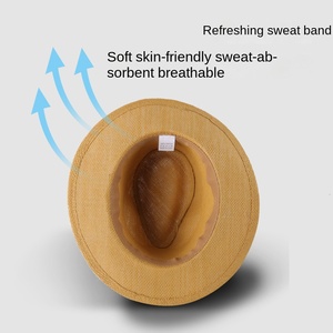 Nuevo Sombrero de Verano de Tres Paneles para Hombre, Estilo Panamá Británico, con Bordado a Mano de Pelo, Color Sólido, Detección de Agujas, >62CM - Product Image 4