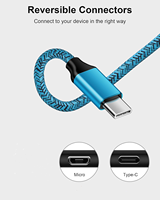Pabrik Bersertifikasi CE Rohs UL Kabel USB-C Berbahan Nilon Kepang Kabel Tipe C Cepat Transfer Data USB2.0 480mbps Sesuaikan Panjang Warna