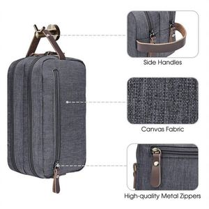 Nylon Travel Makeup <b>Pouch</b> Bag Blue Fashionable <b>for</b> Toiletry Bag with Zipper Closure <b>for</b> Women and <b>Men</b> Made of Polyester Canvas - Product Image 3