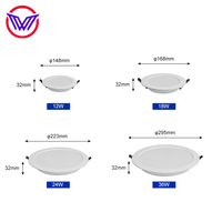 Plafonnier LED encastré rond ou carré en plastique haute luminosité pour bureau, magasin, maison, 12W, 18W, 24W, 36W