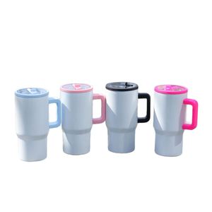 Vaso Térmico Plegable de 20oz con Pajita para Café Helado, de Acero Inoxidable de Doble Pared, Aislamiento al Vacío, Asa Anticaída, para Coche y Exteriores - Product Image 5