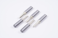 Fraiseuse CNC portative de précision, robuste, à double tranchant, 2 flûtes, en carbure de tungstène HRC 65, queue en titane