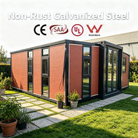 Maisonnette préfabriquée de 20 pieds à l'esthétique architecturale haut de gamme avec finition extérieure en verre pour studio de jardin en Europe