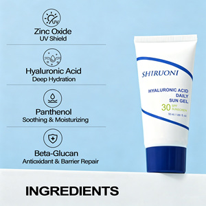 Protector Solar Vegano Personalizado con Ácido Hialurónico y Óxido de Zinc, Gel Hidratante Ligero con Protección UV, en Formato a Granel - Product Image 4