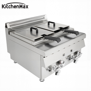 Freidora de Gas para Camiones de Comida y Comida Callejera, Freidora Portátil de Doble Canasta de 8L con Soporte Estable para Negocios de Catering Móvil - Product Image 1