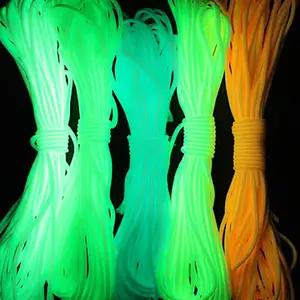 Glow Paracord Rope 550lb Parachute Cord 9 Strand 4mm Diameter Outdoor Survival Rope Glow In The Dark 25ft 50ft 100f