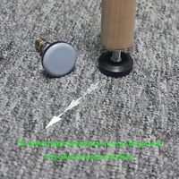 Niveleur de meubles fond en PTFE, patins de réglage à tige filetée, nivellement des pieds réglables moyens pour table/chaise/armoire/canapé