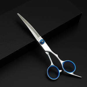 Ciseaux de toilettage pour animaux Blue Snail, 6 pouces, en acier inoxydable, courbés, pour la coupe des poils de chiens et de chats - Product Image 3