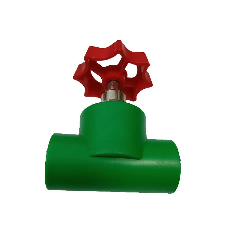 Ppr Stop Valve plastic Plumbing Supplies manifold stop valve with iron hand wheel
