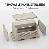 Boîtier électronique en plastique pour montage sur rail DIN, boîtier de jonction électrique pour module de commande PCB, équipement industriel
