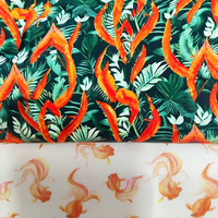 Basset Hound Mint Cactus Imprimé 100% Polyester Tissu D'été Tropical À La Mode Tissu pour Doublure En Plein Air Voiture Doux Pet Chiens