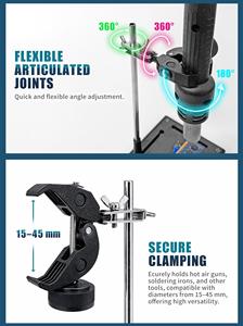 Pro'sKit SN-398 - Soporte <span class=keywords><strong>de</strong></span> Soldadura Multifunción con 4 Brazos Flexibles, Luz LED y Soporte Magnético para PCB, Ideal para Laboratorio <span class=keywords><strong>de</strong></span> Retrabajo - Product Image 4