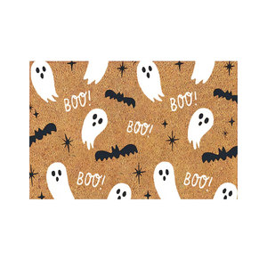 Paillasson d'entrée Cangming Halloween en imitation fibre de coco 18x30 pouces, motif fantôme et chauve-souris, ambiance effrayante - Product Image 2