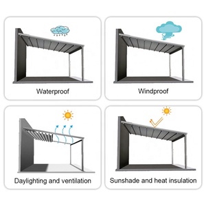 QINGYING – <span class=keywords><strong>pergola</strong></span> motorisée rétractable <span class=keywords><strong>pour</strong></span> toit, garage, port de voiture - Product Image 2