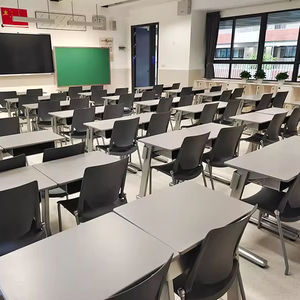 Plateau de table en MDF écologique moderne mat avec revêtement en poudre pour bureau d'étude scolaire - Product Image 4