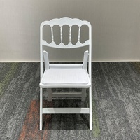 Chaises pliantes en plastique blanc avec coussin confortable, chaises de jardin pour mariage en plein air, pour location professionnelle de matériel de réception