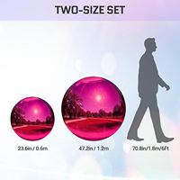 Boule miroir gonflable STELLAR pour fête, mariage, événement, Noël, décoration argentée, rose, or, bleu, rouge, PVC, grande sphère brillante réfléchissante