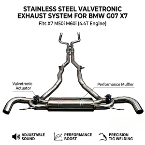 Vortex SS304 Valved Catback Exhaust for BMW X7 G07 M50i M60i 4.4T V8 N63 S68 Performance Racing Muffler System <b>Kit</b> - Product Image 1