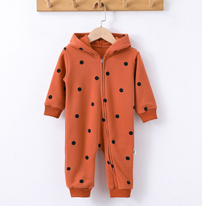 Hongbo tute neonate personalizzate per bambini e bambine autunno doppia cerniera Onsie tutine per bambini con cappuccio - Product Image 6