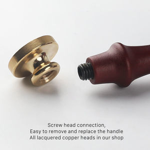 Sceau à cire personnalisable avec poignée en bois, pour cacheter des perles et faire un sceau à <span class=keywords><strong>la</strong></span> main, sur mesure, ensemble de sceau - Product Image 6