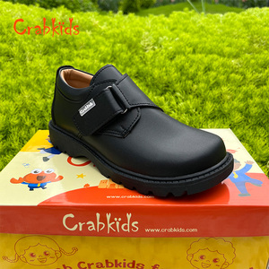Crabkids kinderschoenen van hoge kwaliteit, echt leer, zwart, voor jongens, basisschoolleerlingen, kinderen, nette kinderschoenen voor school. - Product Image 6