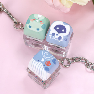 Tùy chỉnh nhiều hình Keycaps Keychain đồ chơi Led Keycap Thần Tài Keychain cơ khí bàn phím tùy chỉnh Anime Keycaps thiết kế - Product Image 2