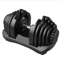 Ensemble d'haltères réglables pour la maison, système de pesage à changement rapide, 40 kg, plateau de rangement, poignée antidérapante, renforcement musculaire