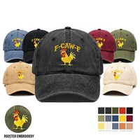 Gorra de Béisbol Personalizada con Bordado de Animales F-CAW-F, Gorra de Béisbol Deportiva Ajustable, Estilo Vintage, de Algodón Lavado y Desgastado, Patriótica