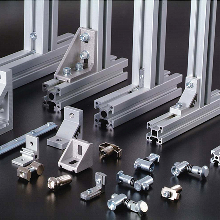 Square Alloy Price Industrial 40x40 T-slot 6063 Anodized Aluminum Extrusion Profile 4