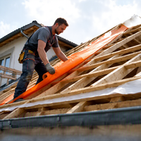 Feutre de toiture pour matériaux de construction, membrane respirante et imperméable, application murale et de toiture