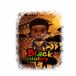 Mois de l'<span class=keywords><strong>histoire</strong></span> des Noirs Afro <span class=keywords><strong>petit</strong></span> garçon impression par transfert de chaleur Applique prêt à presser Cool Peel pour enfants chemise sweat-shirts à capuche - Product Image 5