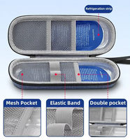 Sac isotherme antichoc noir en EVA pour insuline, 3 couches, pour flacons de peptides, étui pour stylo, étui pour injections pour diabétiques IC-008