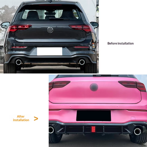 폭스바겐 골프 <span class=keywords><strong>8</strong></span> MK8 R 라인 GTI 2020-2023용 ABS 리어 범퍼 익스텐션 스포일러 (라이트 포함) 리어 립 디퓨저 가드 바디 키트 - Product Image 5
