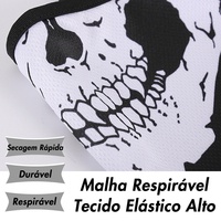 Musion Full Face Black Ghosts Print Balaclava Skull Printed Cosplay Mask for Winter for Party Motorcycle Outdoor Activities