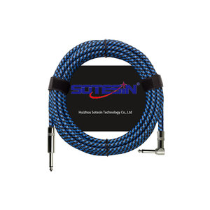 <span class=keywords><strong>Cable</strong></span> de <span class=keywords><strong>guitarra</strong></span> eléctrica de ángulo recto de 10 pies, 1/4 pulgadas, venta al por mayor, cables de audio - Product Image 2