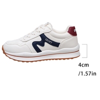 Nouvelles Chaussures Décontractées Blanches et Bleu Marine à Blocs de Couleurs pour Femmes 2026 - Baskets de Sport Rétro à Plateforme Vente en Gros Usine